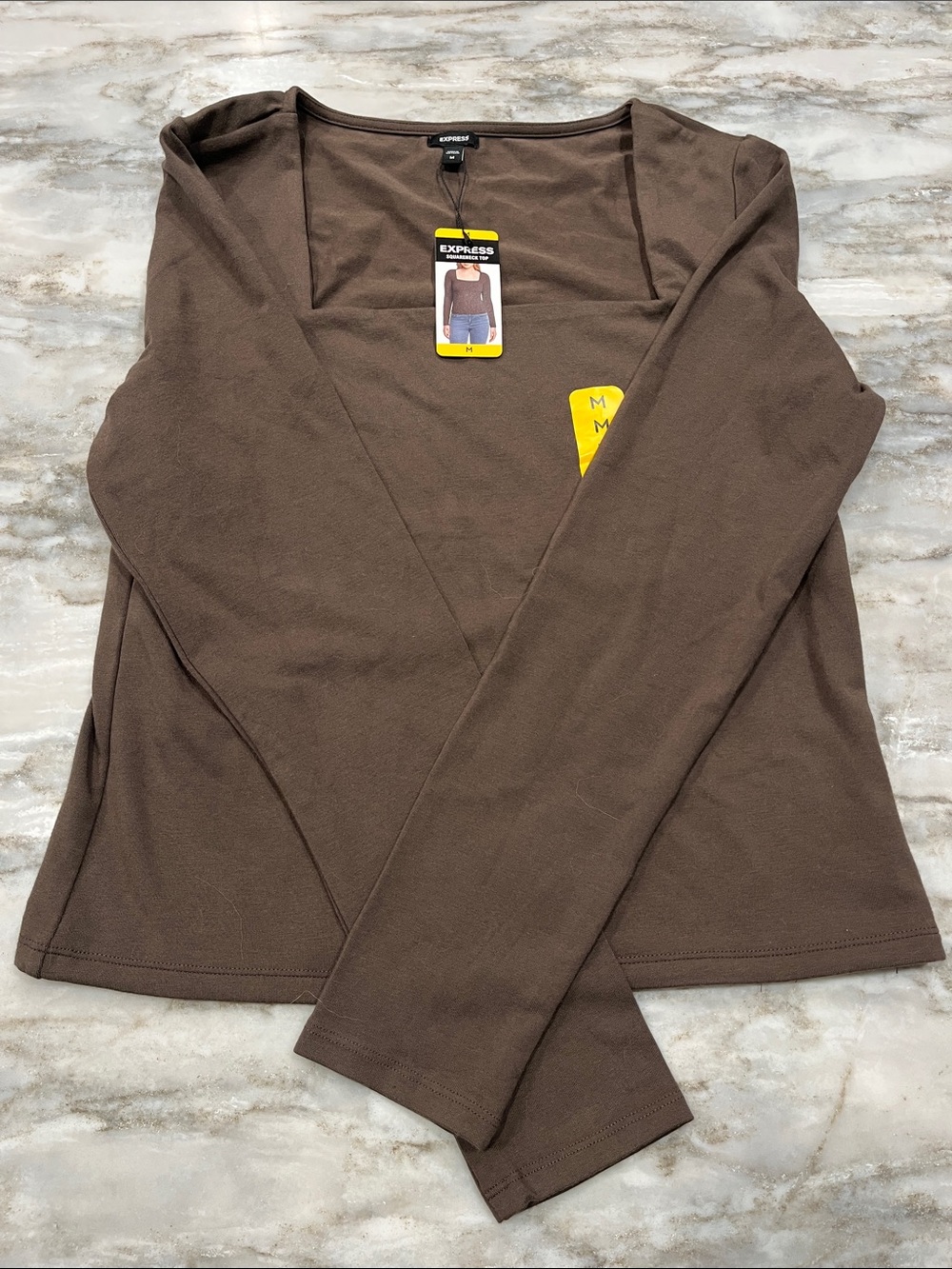 Express Women’s Size M Brown Long-Sleeve Top